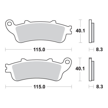 SBS KLOCKI HAMULCOWE KH261 / KH281 STREET PERFORMANCE SINTER KOLOR ZŁOTY PASUJE DO: HONDA CBR1000RR, XL1000VAR
