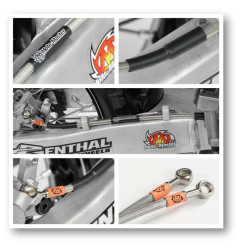 MOTO-MASTER PRZEWÓD HAMULCOWY W STALOWYM OPLOCIE PRZÓD GASGAS, HUSQVARNA, KTM EXC/EXCF 250/300/450 '01- ENDURO