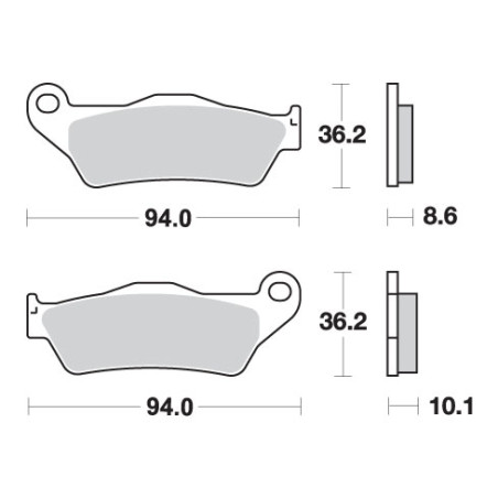 SBS KLOCKI HAMULCOWE KH363 STREET PERFORMANCE SINTER KOLOR ZŁOTY PASUJE DO: BMW R850/1100/1150/1200, K1200/1300 TYŁ
