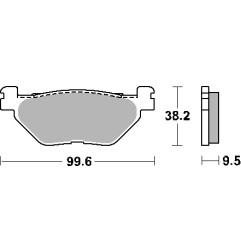 SBS PROMOCJA KLOCKI HAMULCOWE KH319/2 STREET STANDART CERAMIC KOLOR CZARNY