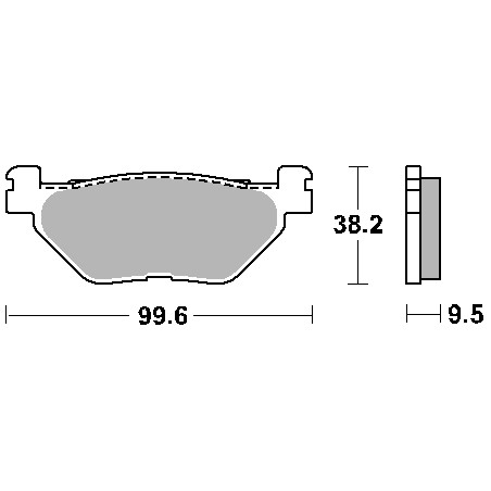 SBS PROMOCJA KLOCKI HAMULCOWE KH319/2 STREET STANDART CERAMIC KOLOR CZARNY