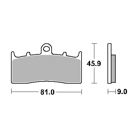 SBS KLOCKI HAMULCOWE KH613 STREET STANDART CERAMIC KOLOR CZARNY PASUJE DO: BMW K1200/1300/1600