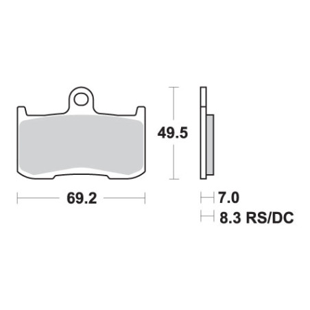 SBS PROMOCJA KLOCKI HAMULCOWE KH347 RACING DUAL CARBON KOLOR CZARNY PASUJE DO: KAWASAKI Z800/100, ZX-9R, INDIAN 1800