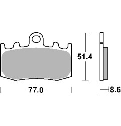SBS KLOCKI HAMULCOWE KH335 STREET STANDART CERAMIC KOLOR CZARNY PASUJE DO: BMW R850/1100/1150/1200, K1200/1300 PRZÓD