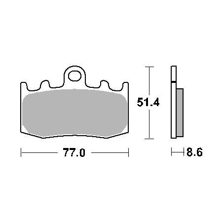 SBS KLOCKI HAMULCOWE KH335 STREET STANDART CERAMIC KOLOR CZARNY PASUJE DO: BMW R850/1100/1150/1200, K1200/1300 PRZÓD
