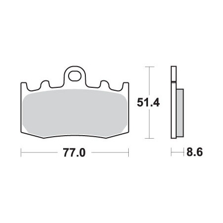SBS KLOCKI HAMULCOWE KH335 STREET PERFORMANCE SINTER KOLOR ZŁOTY PASUJE DO: BMW R850/1100/1150/1200, K1200/1300 PRZÓD