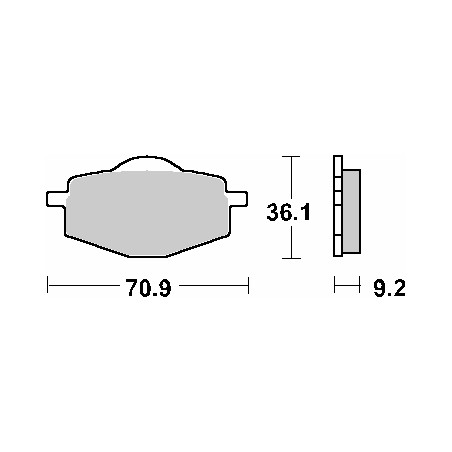 SBS PROMOCJA KLOCKI HAMULCOWE KH101 STREET STANDART CERAMIC YAMAHA CRYPTON 105 '98-'04, CYGNUS 50 '96-'01