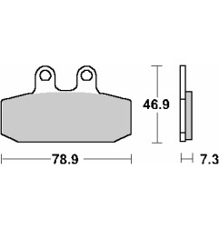 SBS PROMOCJA KLOCKI HAMULCOWE KH256 STREET STANDART CERAMIC APRILIA ATLANTIC 500 '02-'05, LEONARDO 125/150 '99-'06