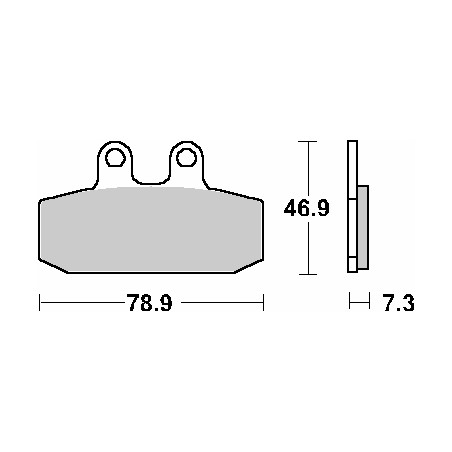 SBS PROMOCJA KLOCKI HAMULCOWE KH256 STREET STANDART CERAMIC APRILIA ATLANTIC 500 '02-'05, LEONARDO 125/150 '99-'06