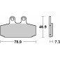 SBS PROMOCJA KLOCKI HAMULCOWE KH256 STREET STANDART CERAMIC APRILIA ATLANTIC 500 '02-'05, LEONARDO 125/150 '99-'06