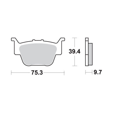 SBS PROMOCJA KLOCKI HAMULCOWE KH373 OFF-ROAD SINTER KOLOR ZŁOTY PASUJE DO: HONDA TRX420/650/680 TYŁ