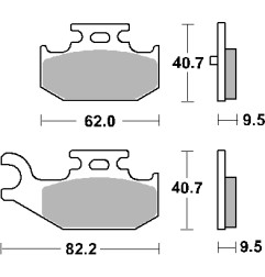 SBS PROMOCJA KLOCKI HAMULCOWE KH428 OFF-ROAD SINTER KOLOR ZŁOTY PASUJE DO: YAMAHA YFM 450/660/700 RAPTOR/RHINO TYŁ