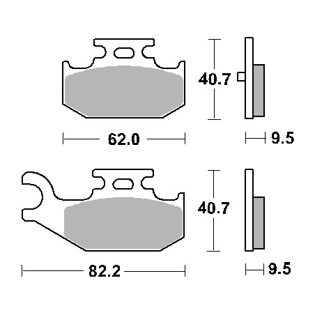 SBS PROMOCJA KLOCKI HAMULCOWE KH428 OFF-ROAD SINTER KOLOR ZŁOTY PASUJE DO: YAMAHA YFM 450/660/700 RAPTOR/RHINO TYŁ