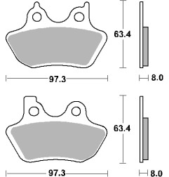 SBS KLOCKI HAMULCOWE KH400 STREET PERFORMANCE (EXCEL) SINTER KOLOR ZŁOTY
