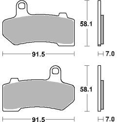 SBS KLOCKI HAMULCOWE KH409 STREET PERFORMANCE SINTER KOLOR ZŁOTY PASUJE DO: HARLEY DAVIDSON ROAD KING, ELECTRA
