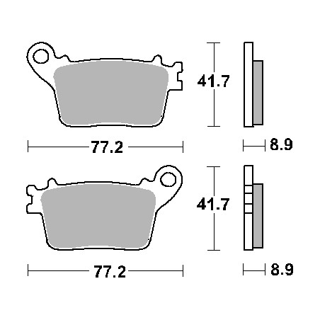 SBS KLOCKI HAMULCOWE KH436 STREET STANDART CERAMIC KOLOR CZARNY PASUJE DO: HONDA CBR600/1000, SUZUKI GSX-R600/750/1000
