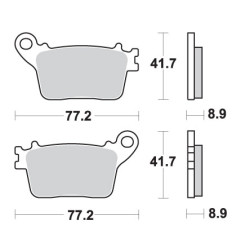 SBS KLOCKI HAMULCOWE KH436 STREET PERFORMANCE SINTER KOLOR ZŁOTY PASUJE DO: HONDA CBR600/1000, SUZUKI GSX-R600/750/1000