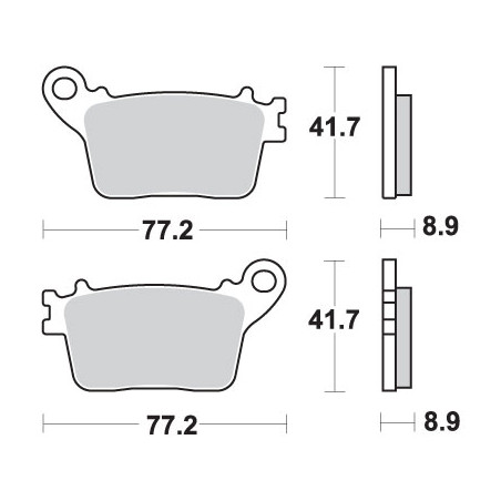 SBS KLOCKI HAMULCOWE KH436 STREET PERFORMANCE SINTER KOLOR ZŁOTY PASUJE DO: HONDA CBR600/1000, SUZUKI GSX-R600/750/1000