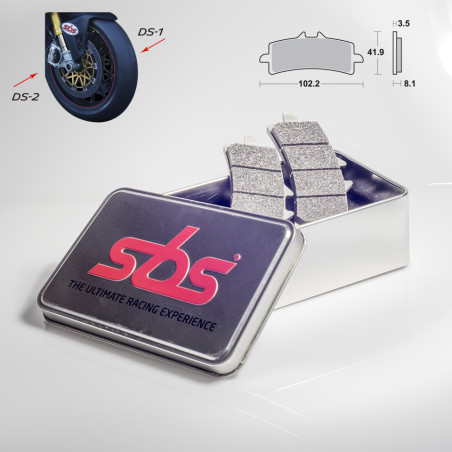 SBS KLOCKI HAMULCOWE KH447 RACING DUAL SINTER KOLOR ZŁOTY TARCZA PRAWA KAWASAKI / SUZUKI / DUCATI / MV AUGUSTA PRZÓD
