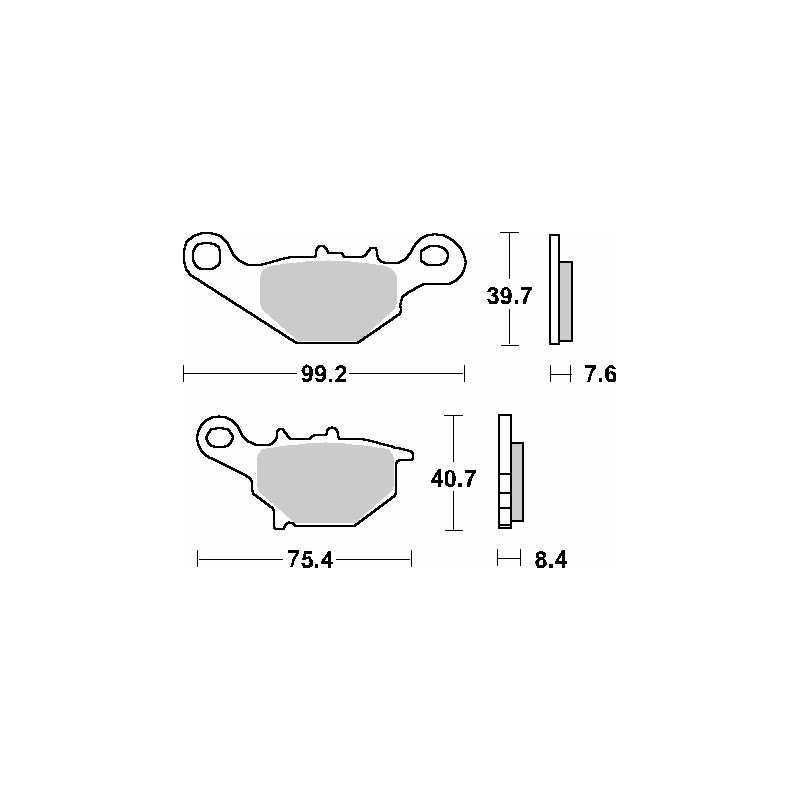 SBS PROMOCJA KLOCKI HAMULCOWE KH230 / KH396 STREET STANDART CERAMIC SUZUKI AN 150 '98-'01, AN 125 '94-'05 SBS PROMOCJA KLOCKI HAMULCOWE KH230 / KH396 STREET STANDART CERAMIC SUZUKI AN 150 '98-'01, AN 125 '94-'05