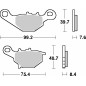 SBS PROMOCJA KLOCKI HAMULCOWE KH230 / KH396 STREET STANDART CERAMIC SUZUKI AN 150 '98-'01, AN 125 '94-'05 SBS PROMOCJA KLOCKI HAMULCOWE KH230 / KH396 STREET STANDART CERAMIC SUZUKI AN 150 '98-'01, AN 125 '94-'05