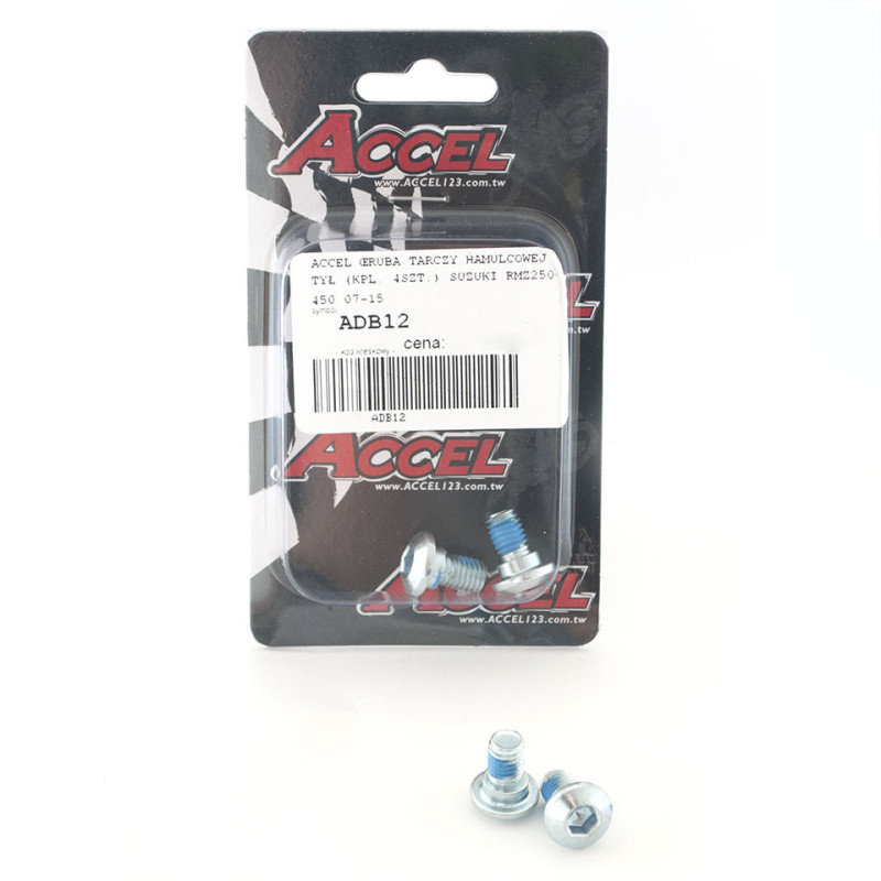 ACCEL ŚRUBY TARCZY HAMULCOWEJ TYŁ (KPL. 4SZT.-M8) SUZUKI RMZ 250/450 '07-'15 ACCEL ŚRUBY TARCZY HAMULCOWEJ TYŁ (KPL. 4SZT.-M8) SUZUKI RMZ 250/450 '07-'15