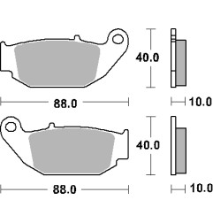 SBS PROMOCJA KLOCKI HAMULCOWE KH629 STREET STANDART CERAMIC KOLOR CZARNY PASUJE DO: HONDA CB 125 R / 300 R 18