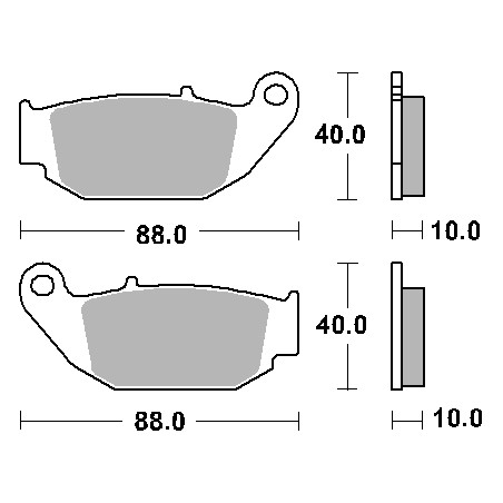 SBS PROMOCJA KLOCKI HAMULCOWE KH629 STREET STANDART CERAMIC KOLOR CZARNY PASUJE DO: HONDA CB 125 R / 300 R 18