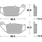 SBS PROMOCJA KLOCKI HAMULCOWE KH629 STREET STANDART CERAMIC KOLOR CZARNY PASUJE DO: HONDA CB 125 R / 300 R 18