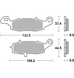 SBS KLOCKI HAMULCOWE KH231 STREET PERFORMANCE (EXCEL) SINTER KOLOR ZŁOTY PASUJE DO SUZUKI 1800 INTRUDER `06 TYŁ