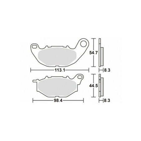 SBS KLOCKI HAMULCOWE KH663 PASUJE DO: YAMAHA YZF-R25 '15-'20, YZF-R3 '15-'25, MT-03 '16-'25, MT-25 '16-'20
