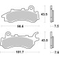 SBS KLOCKI HAMULCOWE KH716 STREET STANDART CERAMIC HONDA CB 125 F '17-'21 PRZÓD KOLOR CZARNY