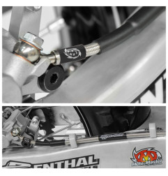 MOTO-MASTER PRZEWÓD HAMULCOWY W STALOWYM OPLOCIE TYŁ KTM SX/SXF/SX-F/EXC/EXCF/EXC-F '05-, HUSQVARNA TE/TC/FE/FC '14-'16