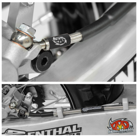 MOTO-MASTER PRZEWÓD HAMULCOWY W STALOWYM OPLOCIE TYŁ KTM SX/SXF/SX-F/EXC/EXCF/EXC-F '05-, HUSQVARNA TE/TC/FE/FC '14-'16