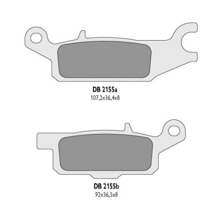 DELTA BRAKING KLOCKI HAMULCOWE KH443 YAMAHA YFM 550 GRIZZLY '11-14