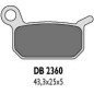 DELTA BRAKING KLOCKI HAMULCOWE KH325 KTM 50/60 TYŁ - ZASTĘPUJĄ DB2360MX-N