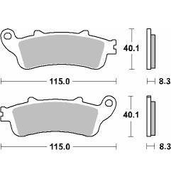 SBS PROMOCJA KLOCKI HAMULCOWE KH261 / KH281 STREET STANDART CERAMIC KOLOR CZARNY PASUJE DO: HONDA FES 250 FORESEIGHT