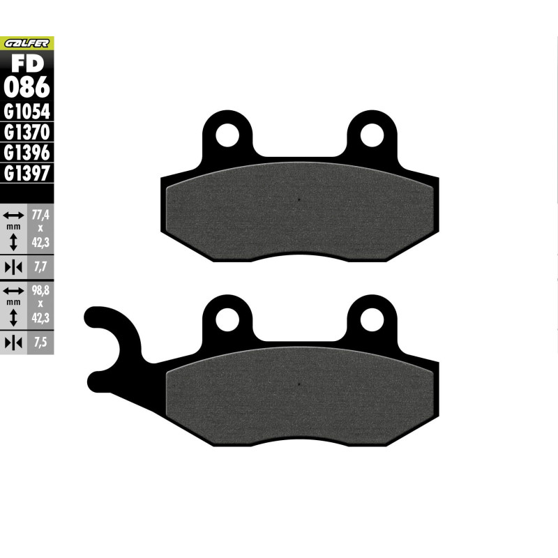 GALFER KLOCKI HAMULCOWE KH135 / KH214 PÓŁMETALICZNE