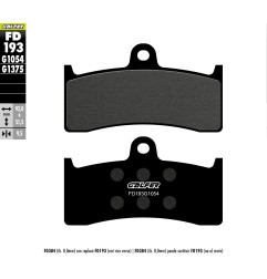 GALFER KLOCKI HAMULCOWE KH249 PÓŁMETALICZNE