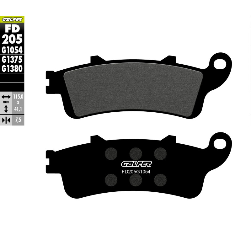 GALFER KLOCKI HAMULCOWE KH261 / KH281 PÓŁMETALICZNE GALFER KLOCKI HAMULCOWE KH261 / KH281 PÓŁMETALICZNE