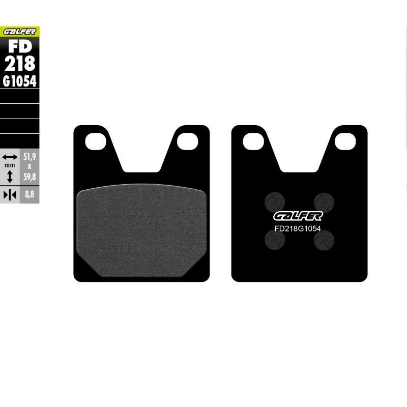 GALFER KLOCKI HAMULCOWE KH267 PÓŁMETALICZNE YAMAHA R1 '98-'00; XJR 1300 '00 TYŁ