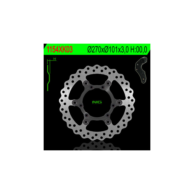 NG TARCZA HAMULCOWA PRZÓD Z ADAPTEREM OVERSIZE (270X101X3) HONDA CRF 250/450R '04-14', CRF 450X '04-'16 NG TARCZA HAMULCOWA PRZÓD Z ADAPTEREM OVERSIZE (270X101X3) HONDA CRF 250/450R '04-14', CRF 450X '04-'16