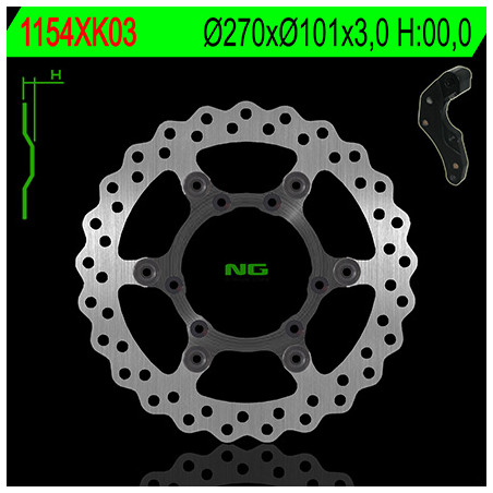 NG TARCZA HAMULCOWA PRZÓD Z ADAPTEREM OVERSIZE (270X101X3) HONDA CRF 250/450R '04-14', CRF 450X '04-'16