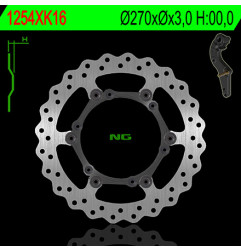 NG TARCZA HAMULCOWA PRZÓD Z ADAPTEREM OVERSIZE KTM / HUSABERG 270X3 (NG1254XK16) WAVE PŁYWAJĄCA