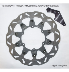 NG TARCZA HAMULCOWA PRZÓD Z ADAPTEREM OVERSIZE (320X118X5) YAMAHA YZF 450 '08-'15' (NG723XK14)