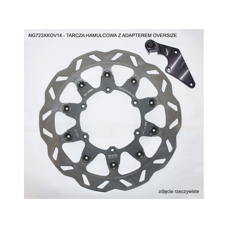 NG TARCZA HAMULCOWA PRZÓD Z ADAPTEREM OVERSIZE (320X118X5) YAMAHA YZF 450 '08-'15' (NG723XK14) NG TARCZA HAMULCOWA PRZÓD Z ADAPTEREM OVERSIZE (320X118X5) YAMAHA YZF 450 '08-'15' (NG723XK14)