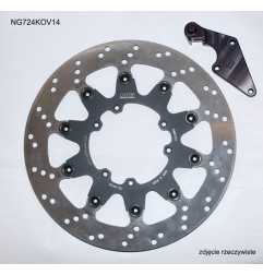 NG TARCZA HAMULCOWA PRZÓD Z ADAPTEREM OVERSIZE HONDA CR 125 '04-'09, CRF 250R/X '04-'14, CRF 450R '04-'14