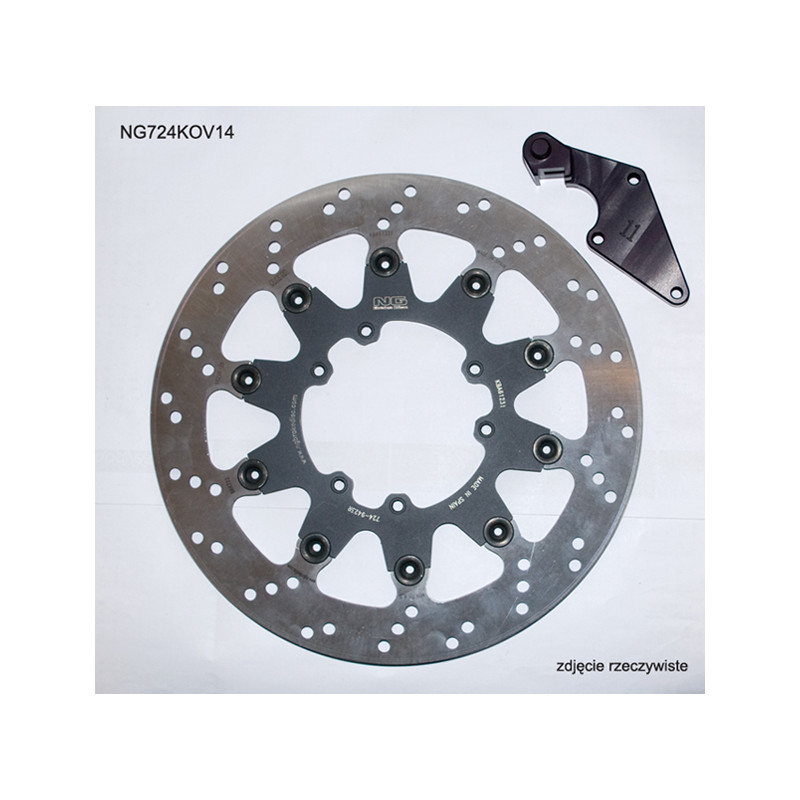 NG TARCZA HAMULCOWA PRZÓD Z ADAPTEREM OVERSIZE HONDA CR 125 '04-'09, CRF 250R/X '04-'14, CRF 450R '04-'14 NG TARCZA HAMULCOWA PRZÓD Z ADAPTEREM OVERSIZE HONDA CR 125 '04-'09, CRF 250R/X '04-'14, CRF 450R '04-'14