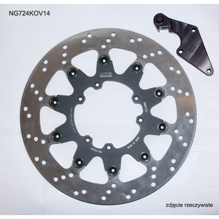 NG TARCZA HAMULCOWA PRZÓD Z ADAPTEREM OVERSIZE HONDA CR 125 '04-'09, CRF 250R/X '04-'14, CRF 450R '04-'14