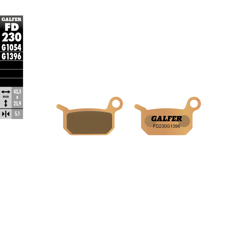 GALFER KLOCKI HAMULCOWE KH325 SPIEK METALICZNY (ZŁOTE) OFF ROAD KTM SX50/65 TYŁ GALFER KLOCKI HAMULCOWE KH325 SPIEK METALICZNY (ZŁOTE) OFF ROAD KTM SX50/65 TYŁ